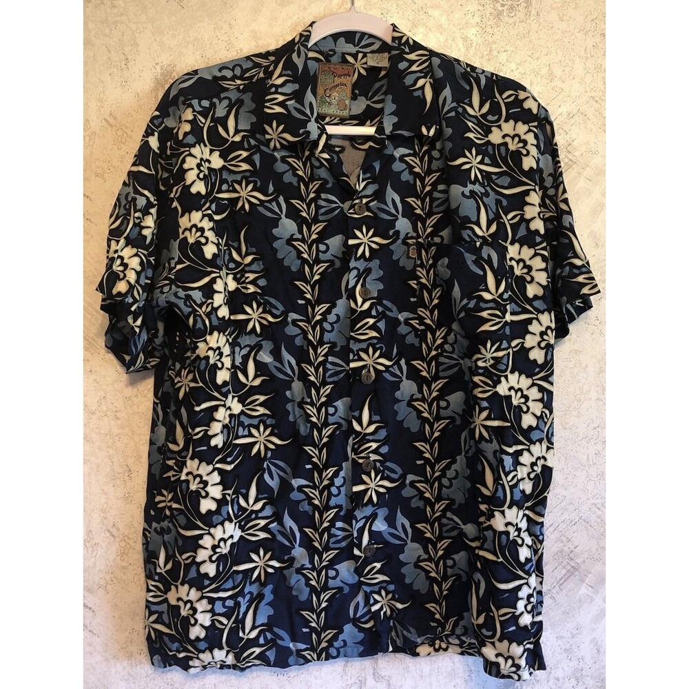 VTG Pineapple Connection Men Small Short Sleeve Button Floral Shirt Hawaiian